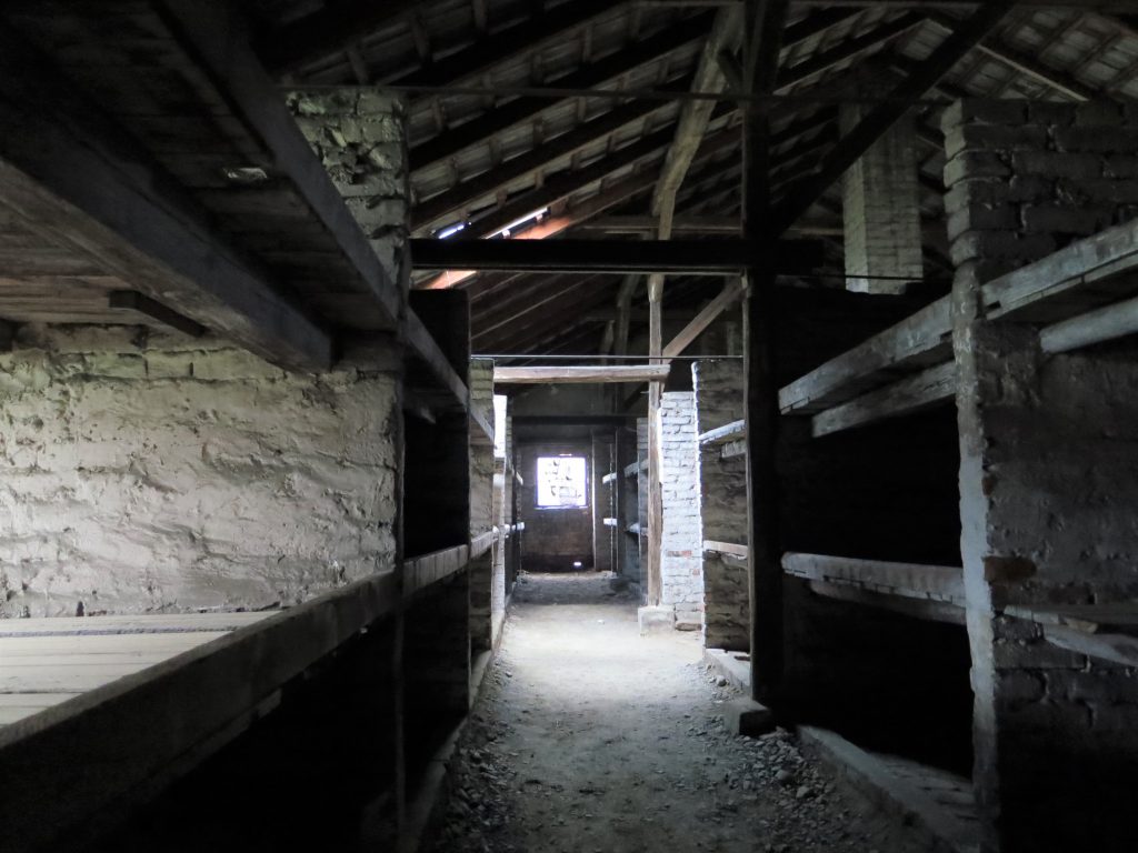 Children’s barrack in Auschwitz II-Birkenau at the Auschwitz-Birkenau Memorial and Museum, 2017.